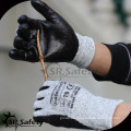 SRSAFETY HPPE & glassfiber cut resistant nitrile coated working glove